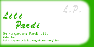 lili pardi business card